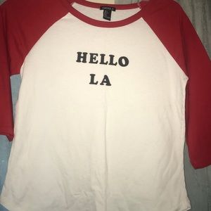 Hello la baseball style t-shirt